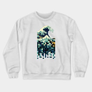 Kanagawa in Pixels Crewneck Sweatshirt